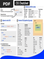 CSS Cheat Sheet | PDF | Cascading Style Sheets | Graphic Design