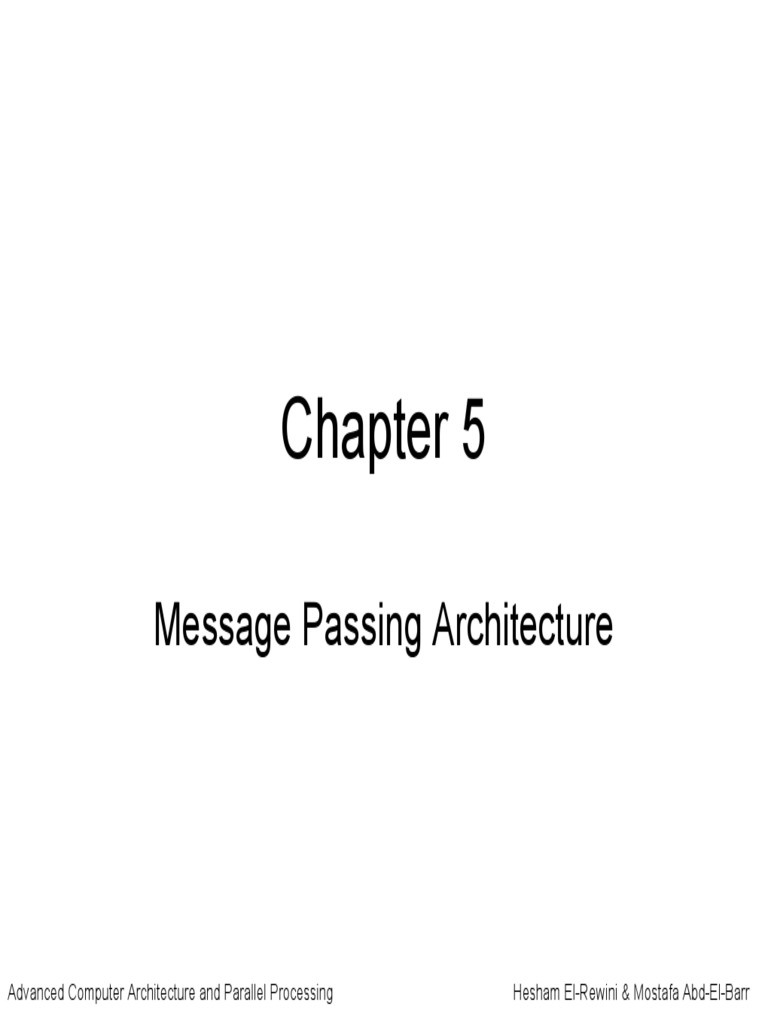 06 Lecture Message Passing Architecture PDF Routing Parallel
