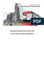 Rawalpindi-Islamabad Metro Bus Project Course: Advance Project Management