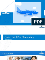 Speaking - Quiz Unit 2 - Elementary