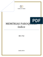 Memórias Paroquiais: Índice