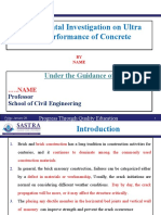 Experimental Investigation On Ultra High Performance of Concrete