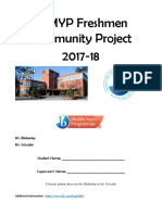 IB MYP Freshmen Community Project 2017-18: Mr. Blakesley Mr. Schulzki