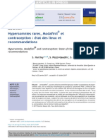 2017 - Hypersomnies rares, Modafinil et contraception - état des lieux et recommandations