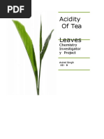 Acidity Analysis of Tea Leaves | PDF