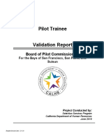 Pilot Trainee Validation Report: Board of Pilot Commissioners