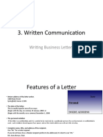 Written Communication: Writing Business Letters
