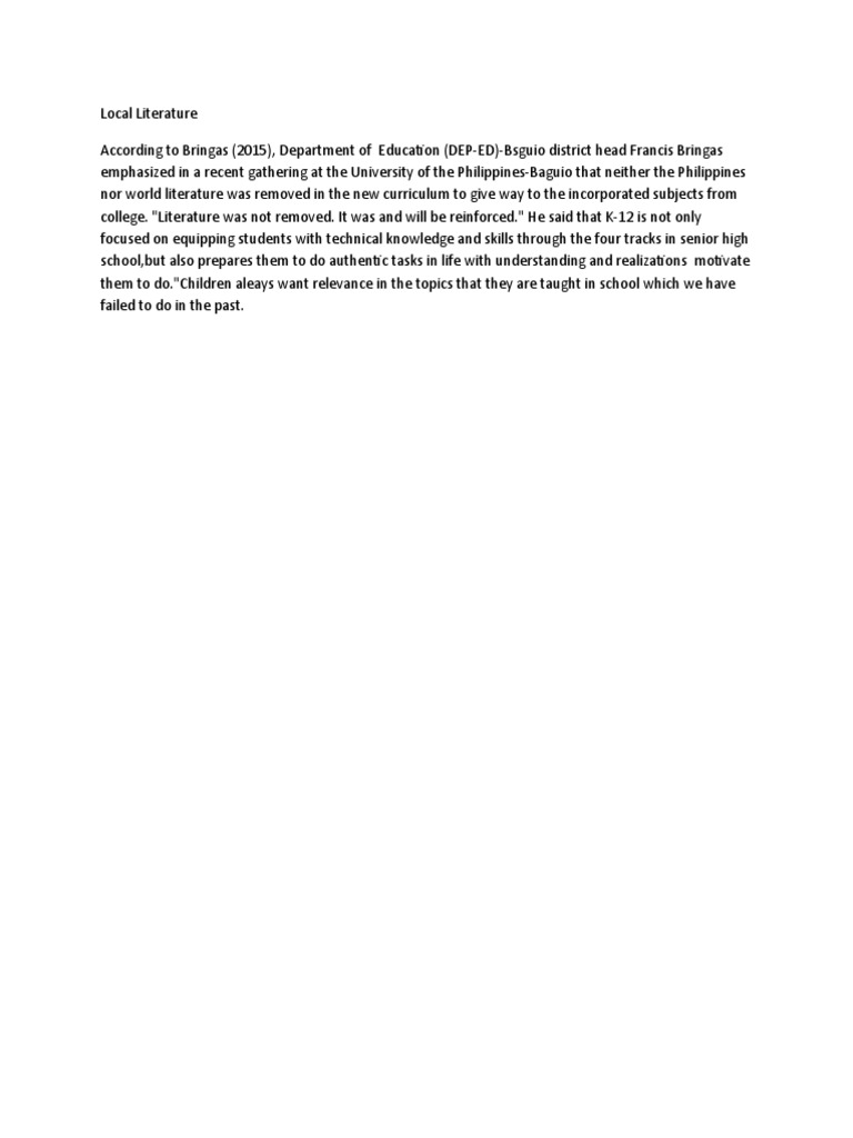 Local Literature | PDF