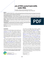 Wear Analysis of PVD-coated Twist Drills Under MQL: Marlon José Cardoso, Milton Luiz Polli Giuseppe Pintaude
