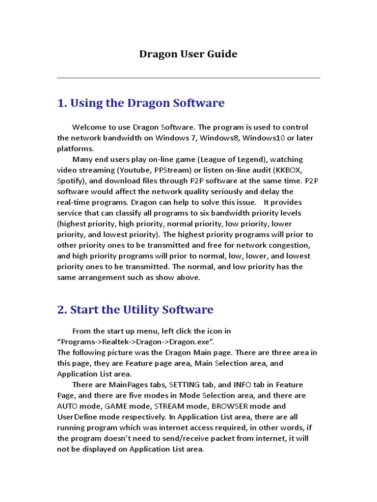 Realtek Dragon User Guide PDF Computer Network Streaming Media
