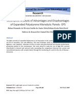 Descriptive Analysis of Advantages and Disadvantages of Expanded Polystyrene Monolytic Panels - EPS