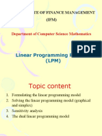 Linear Programming Model