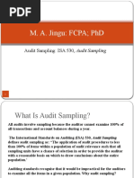 M. A. Jingu: Fcpa PHD: Audit Sampling: Isa 530, Audit Sampling