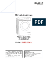 Manual de Utilizare Masina de Spalat Samus Swf5100a Fier Iris 3015716 M