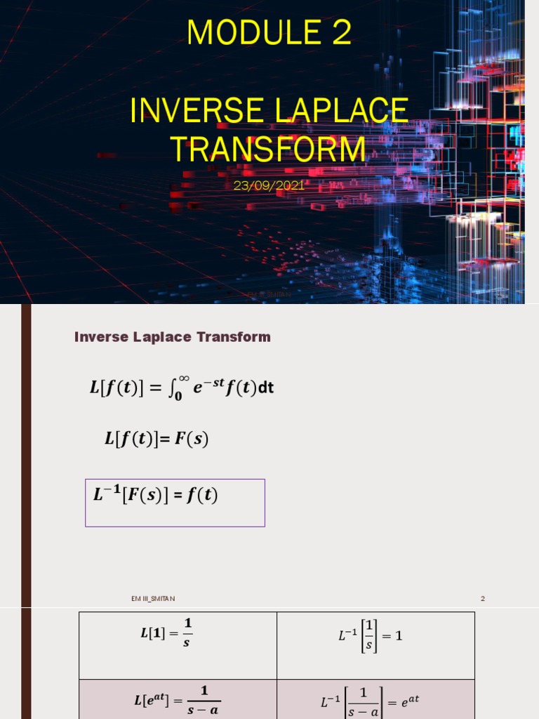 Inverse Laplace Transform Techniques | PDF | Mathematics | Elementary ...