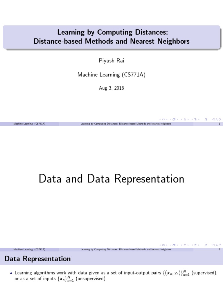Distance Based Method | PDF | Machine Learning | Statistical Classification