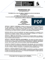 Ordenanza 021 de 2017 Estatuto de Rentas Departamental