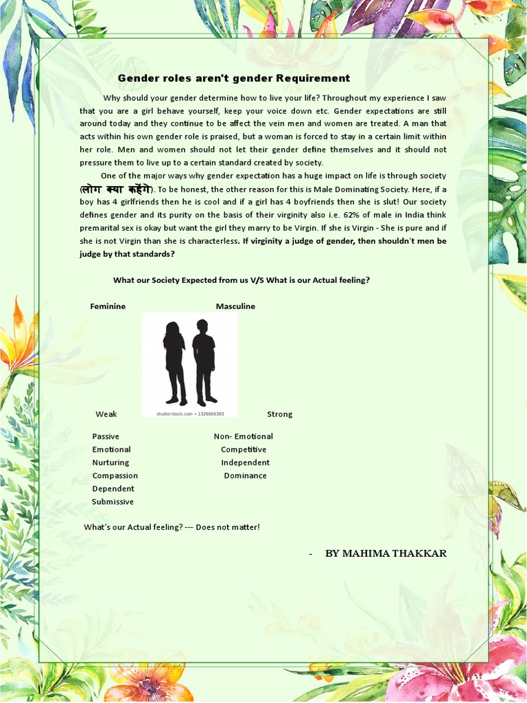 Challenging Gender Expectations | PDF