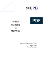 analisis subway examen franquicias