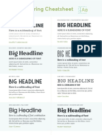 Font Pairing Cheatsheet