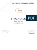 E - JAVA Practical's: Bhai Parmanand Institute of Business Studies