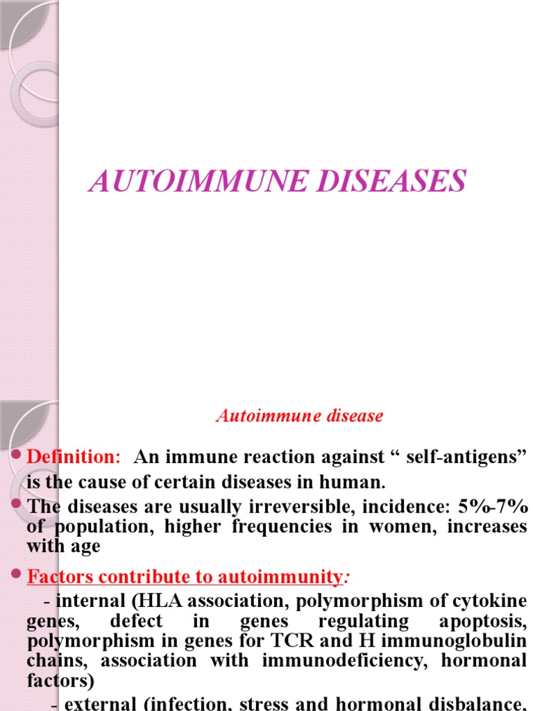 HLA and Autoimmune Disease Overview | PDF | Autoimmunity | Autoimmune ...