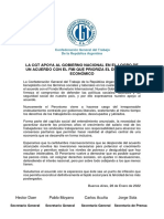 CGT sobre el acuerdo con el FMI