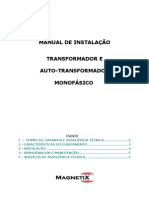 Instalação e manutenção de transformador monofásico