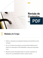 Dinâmica de Grupo Preparação Avaliação