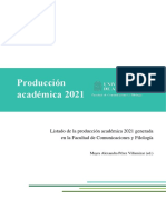 Producción Académica 2021 - Facultad de Comunicaciones y Filología