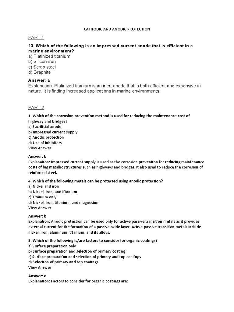 Cathodic and Anodic Protection | PDF | Anode | Corrosion
