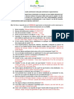 Questionário Consulta Nutricional Vegetarianismo