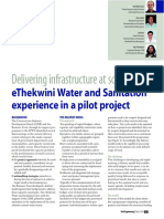Delivering Infrastructure at Scale:: Ethekwini Water and Sanitation Experience in A Pilot Project
