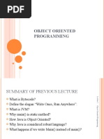 Object Oriented Programming