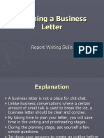 Planning a Business Letter