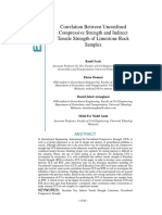 Silo - Tips - Correlation Between Unconfined Compressive Strength and Indirect Tensile Strength of Limestone Rock Samples