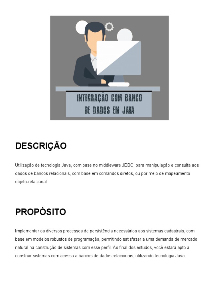 Persistência em Java com JDBC e JPA | PDF | SQL | Bancos de dados
