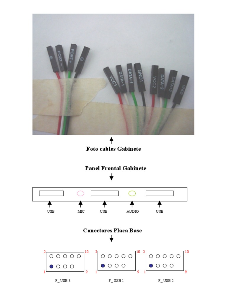 Diagrama Panel Frontal | PDF | USB | Protocolos de capa física