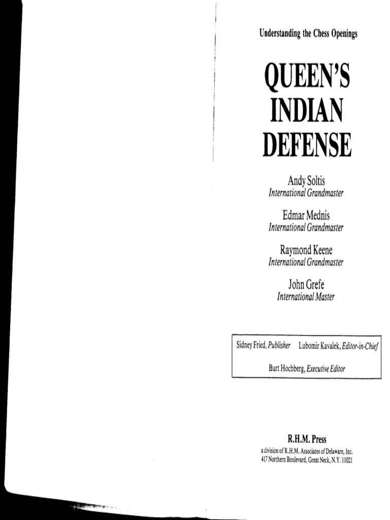 Queen - S Indian Defense, Understanding The Chess Openings | PDF