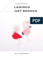 Flamingo Crochet Brooch: Crochettoysbasket