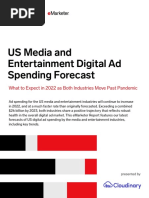 Emarketer US Media and Entertainment Digital Ad Spending Forecast