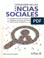382 Vicencio Leyton Omar 2018 La Investigacion en Las Ciencias Sociales Mexico Trillas 2a Ed PDF