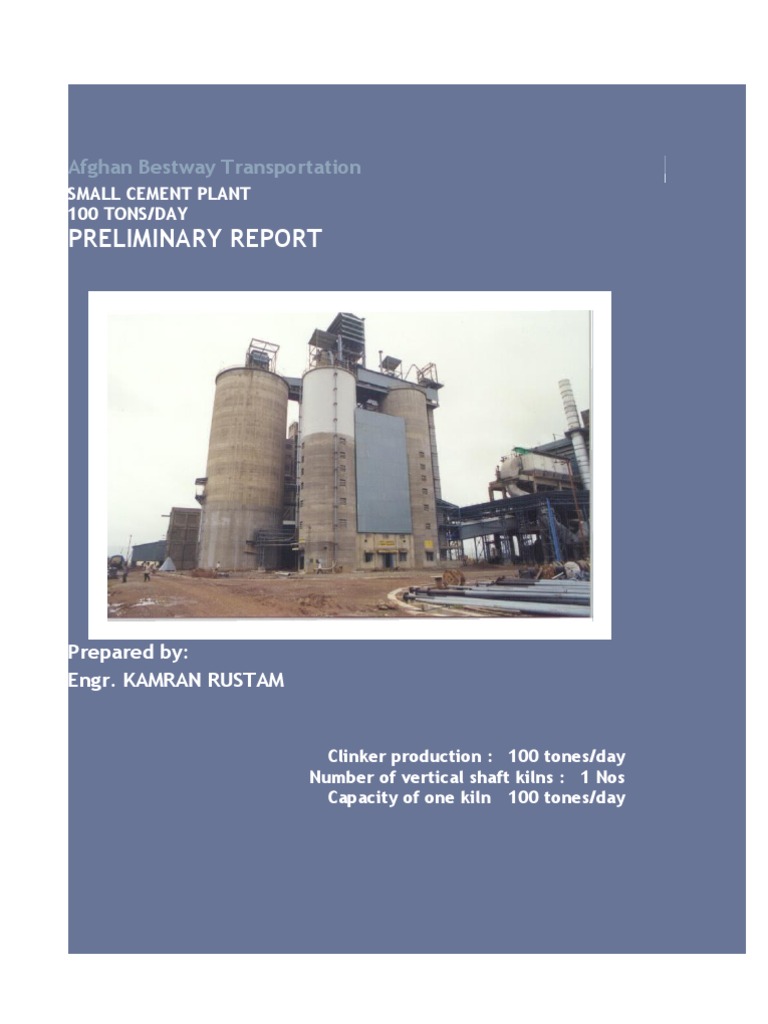 Cement Plant Pdf Cement Manmade Materials