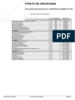Extrato de Disciplinas: Superior de Tecnologia em Análise E Desenvolvimento de