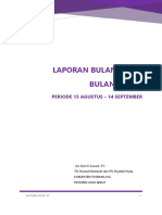 Laporan Bulan Ke - 03 Periode 15 Agustus - 14 September, - Kab. Tasikmalaya