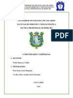 COMUNIDADES CAMPESINAS Monografia