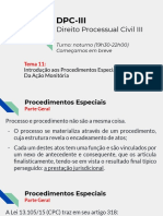 Aula DPC-III_Tema 11_Introdução Aos Procedimentos Especiais Ação Monitória (1)