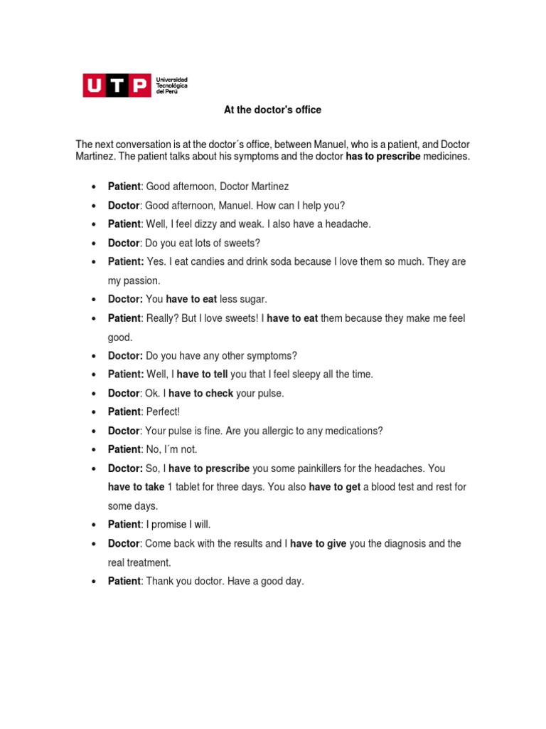 Week 16 Script at The Doctor's Office PDF