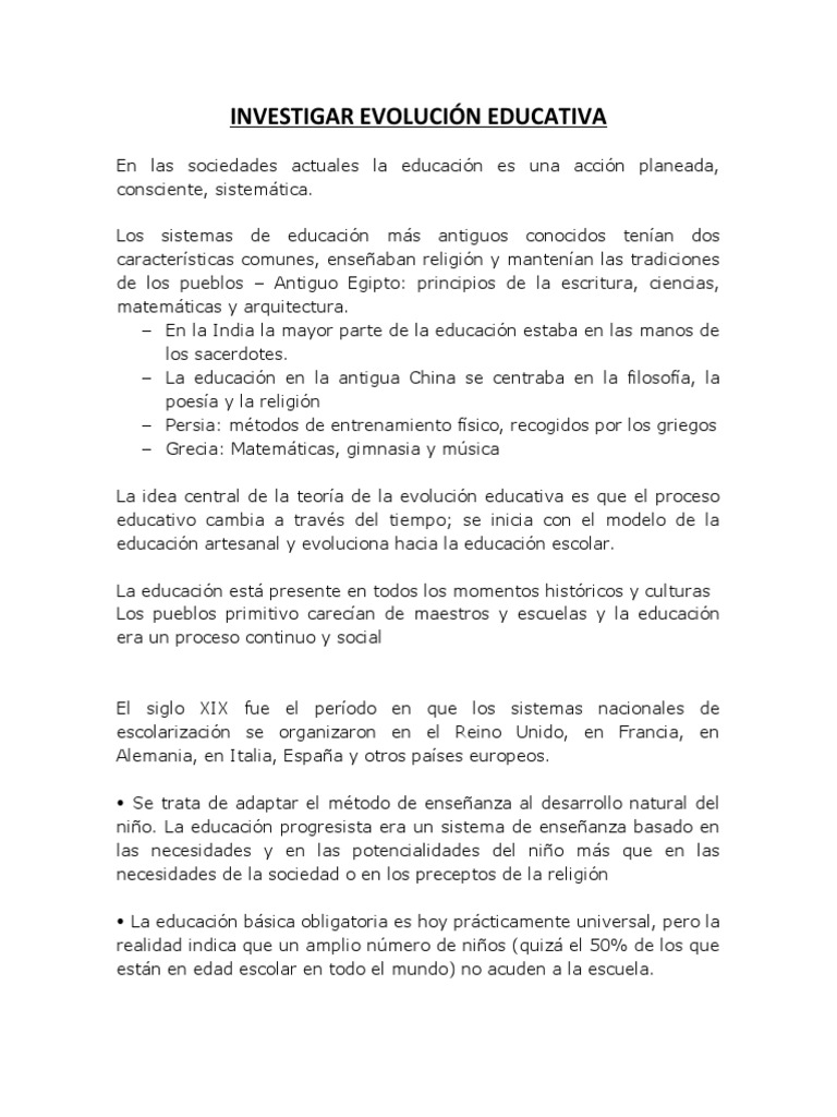 Evolución de la Educación en México | PDF