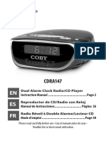 Radio Relogio Coby CDRA147